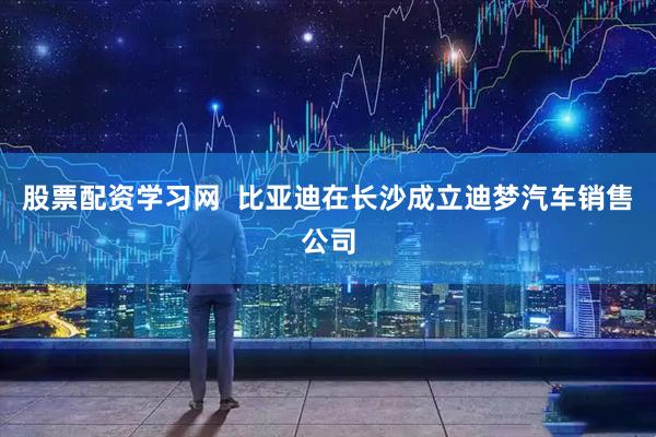 股票配资学习网  比亚迪在长沙成立迪梦汽车销售公司